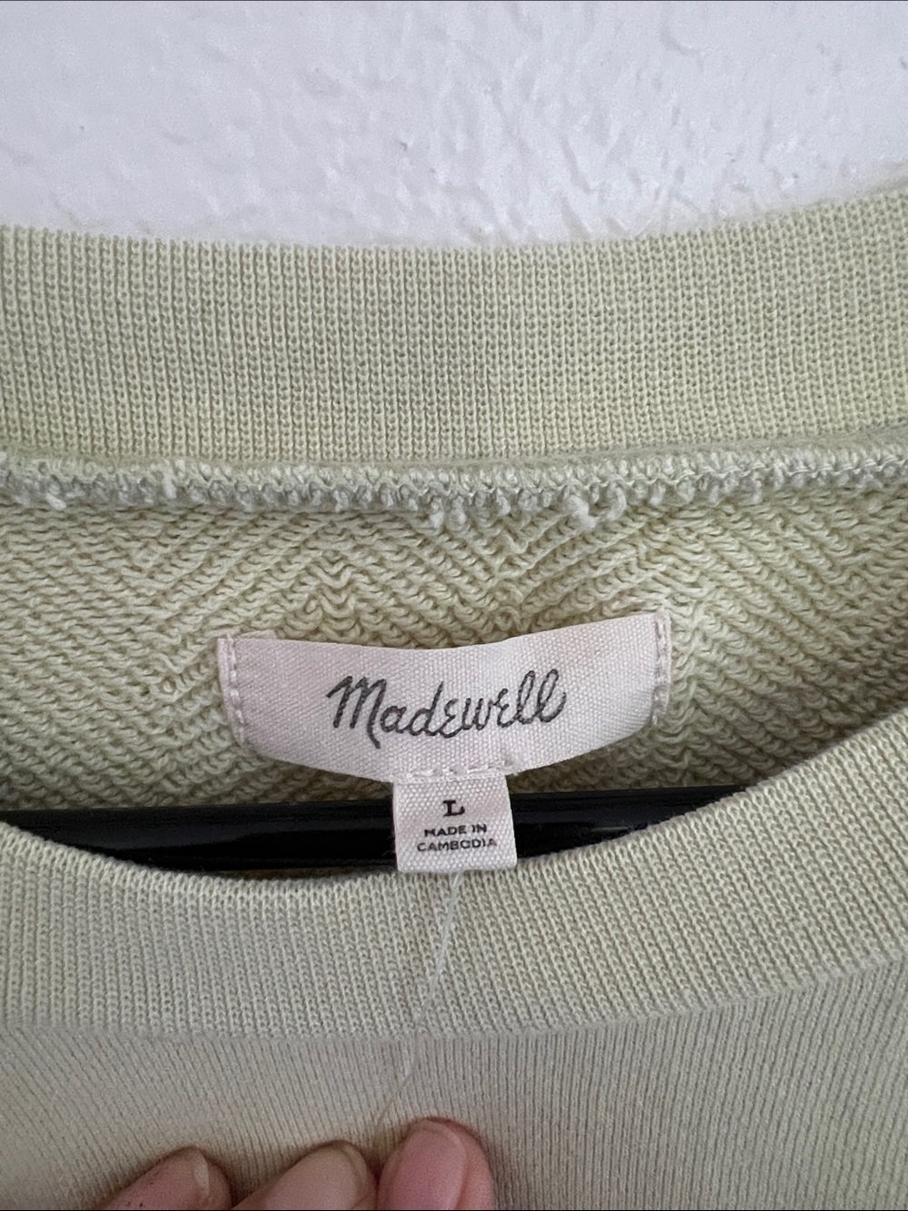 Madewell Pale Sage Short Sleeve Sweatshirt - Picture 2 of 10